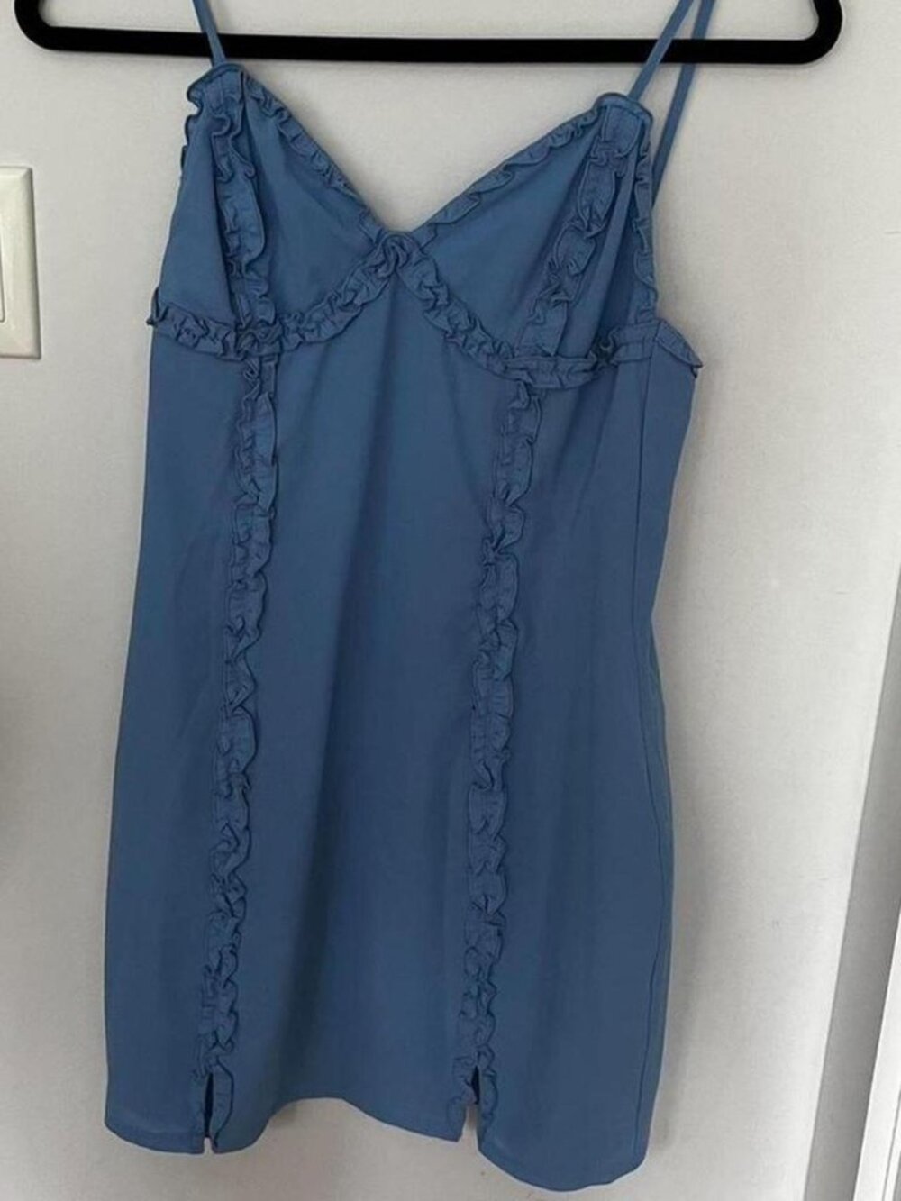 tiger mist blue mini dress